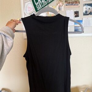 Black Sleeveless High Neck Top